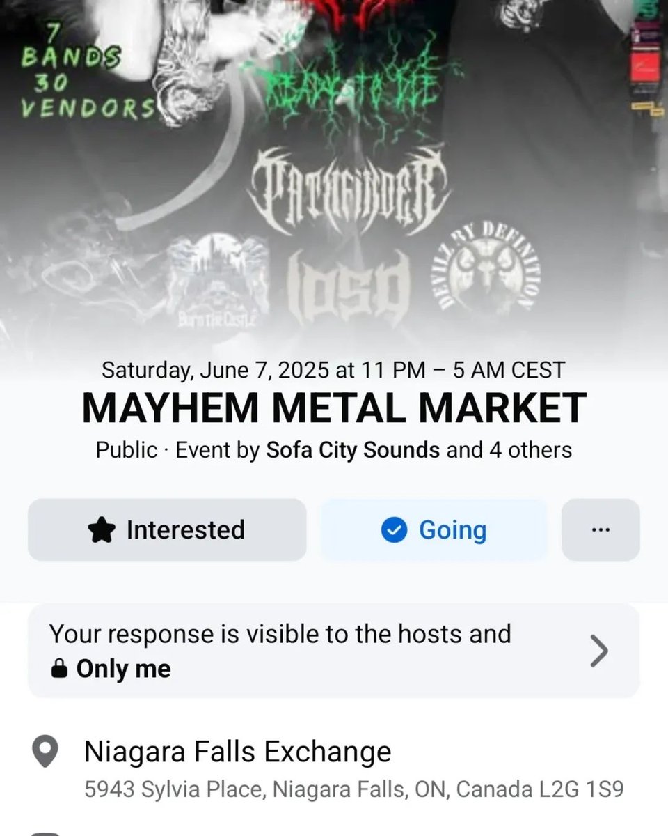 See you there!!!!!!! #metalmarket #heavymetal
