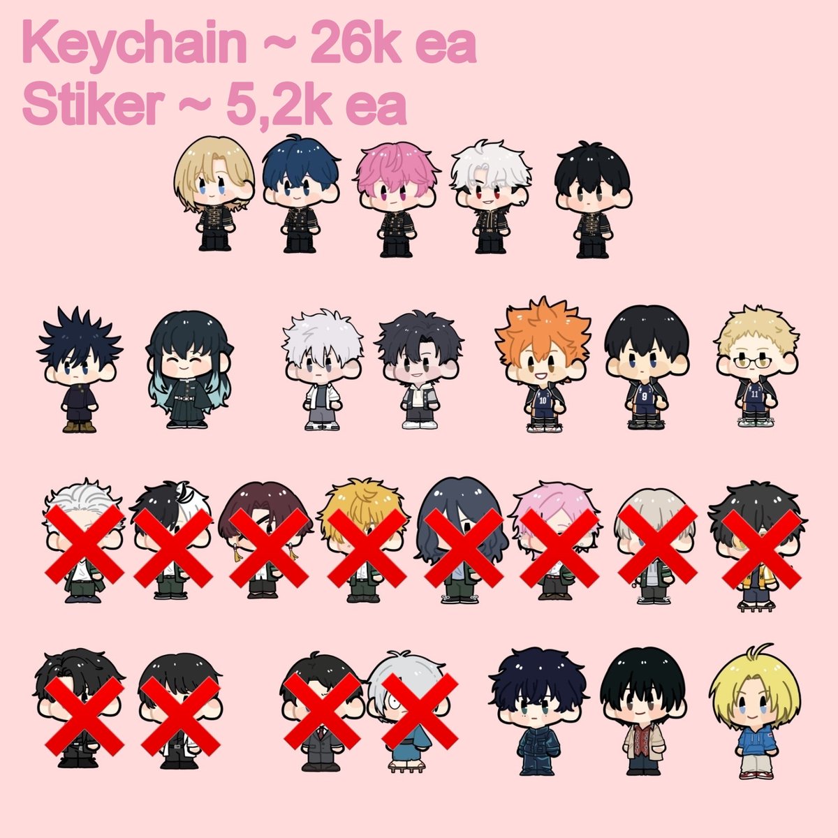 [🇲🇨 GO] PRE-ORDER Keychain, Stiker, Hair Clip &amp; Coaster Handmade by <a href="/llattestudio/">llatte studio</a>

☆ Price in pict Kotor Thai 
☆ FP Only
☆ Exc onglok &amp; Fee tf (bagi rata)
☆ Exc ems tax
☆ Close 18 Maret 2025
☆ GO line kab. Bogor

DM or Rep for order!

Katalog:
#warunganime #zonajajan