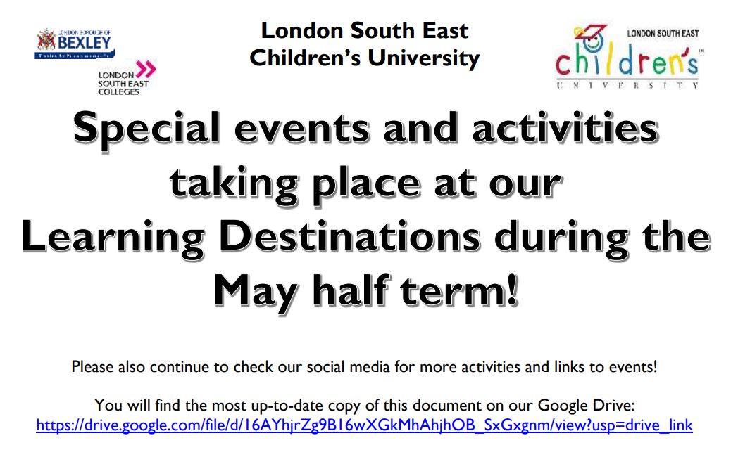 LSEChildrenUni's tweet image. We have pulled together details of all the activities and camps taking place with our Learning Destinations in Bexley. You can find all of this information in a document and I hope you find it helpful!
You can find this document via drive.google.com/file/d/16AYhjr…
