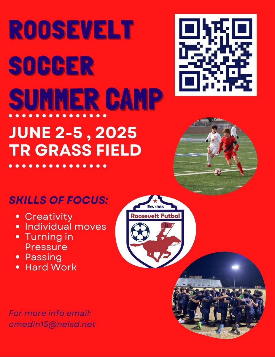 Roosevelt Boys Futbol (@trfutbolsa1) on Twitter photo Let’s have some fun and learn some soccer specific skills and movements!
<a href="/WeAreTRHS/">Theodore Roosevelt High School - NEISD</a> <a href="/NeisdAthletics/">NEISD ATHLETICS</a> <a href="/TRathletics/">Roosevelt Athletics</a>
<a href="/DATADoes2/">Design And Technology Academy</a> <a href="/CityofWindcrest/">City of Windcrest</a> Let’s have some fun and learn some soccer specific skills and movements!
<a href="/WeAreTRHS/">Theodore Roosevelt High School - NEISD</a> <a href="/NeisdAthletics/">NEISD ATHLETICS</a> <a href="/TRathletics/">Roosevelt Athletics</a>
<a href="/DATADoes2/">Design And Technology Academy</a> <a href="/CityofWindcrest/">City of Windcrest</a>