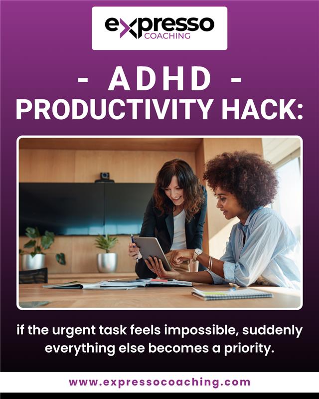 ADHDExpresso's tweet photo. Why do the one thing that’s actually due when you can do literally everything else?
If procrasti-productivity is your jam, drop a 🌀.
.
.
.
.
.
#ExpressoCoaching #adhd #adhdworld #adhdcoaching #adhdentrepreneur #adhdstruggles #adhdcoaching #adhdlife #adhdcommunity #adhdfocus #adhdgoals #adhdtransformation #adhdsupport #adhdhelp