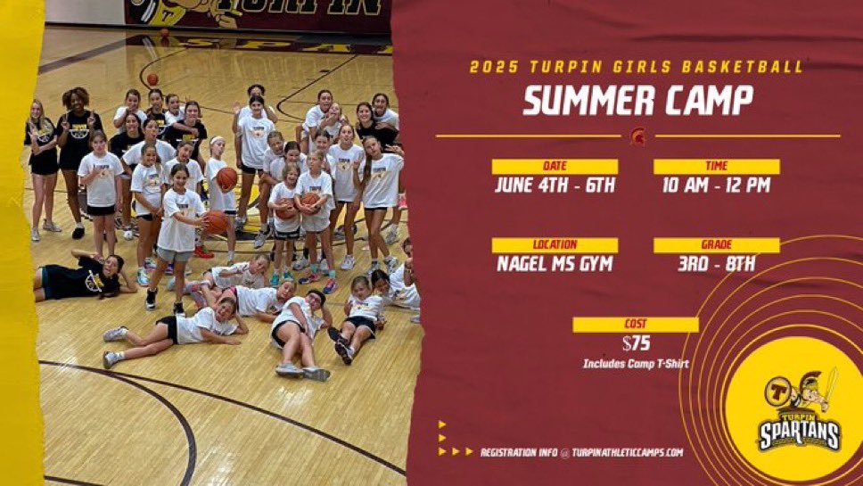 Jason Simpson (@coachjsimpson24) on Twitter photo As some know, I have accepted a coaching role at <a href="/Turpin_GBB/">Turpin Girls Basketball</a> as the Head JV Coach and Varsity Assistant. I can’t wait to get started and excited for the opportunity!
We have our Turpin Girls Camp for grades 3rd to 8th on June 4th to June 6th. Sign up today! As some know, I have accepted a coaching role at <a href="/Turpin_GBB/">Turpin Girls Basketball</a> as the Head JV Coach and Varsity Assistant. I can’t wait to get started and excited for the opportunity!
We have our Turpin Girls Camp for grades 3rd to 8th on June 4th to June 6th. Sign up today!