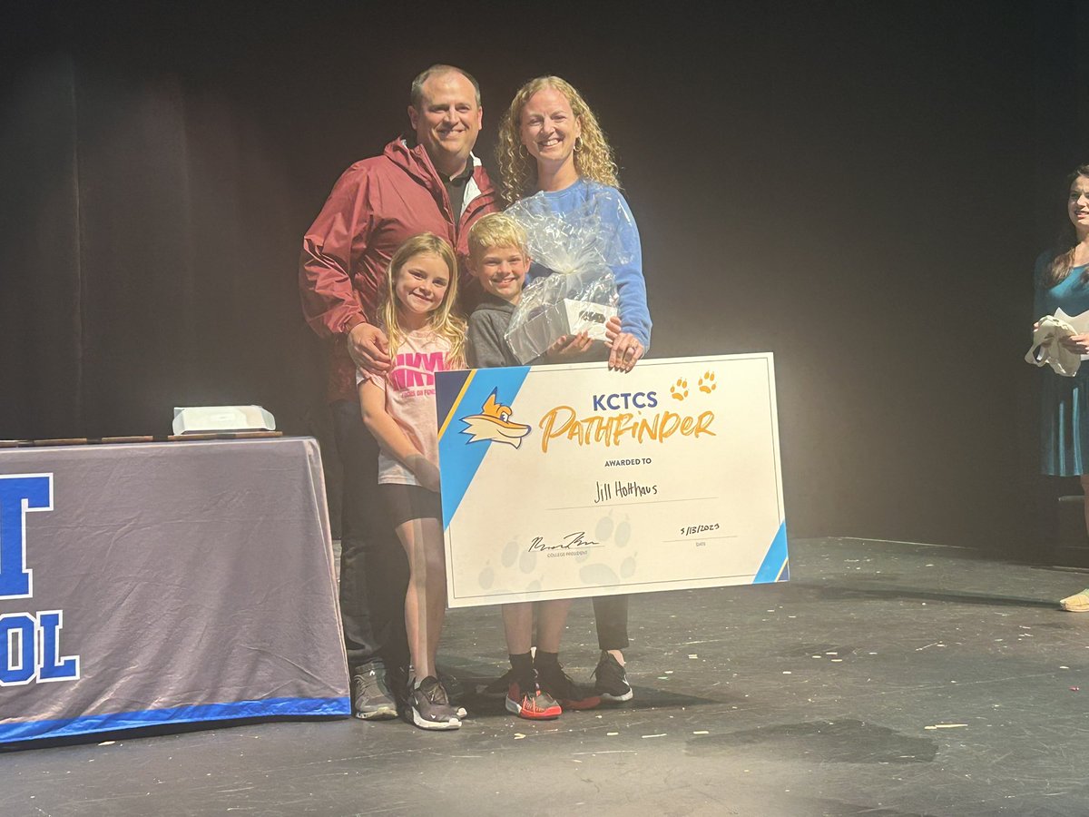 Congratulations to our amazing counselor, Jill Holthaus. 

She won the Kentucky Community &amp; Technical College Pathfinder of the Year Award. This is well deserved for all her hard work with helping kids succeed. She has made a profound difference here at Scott.

#EaglesSoarAbove