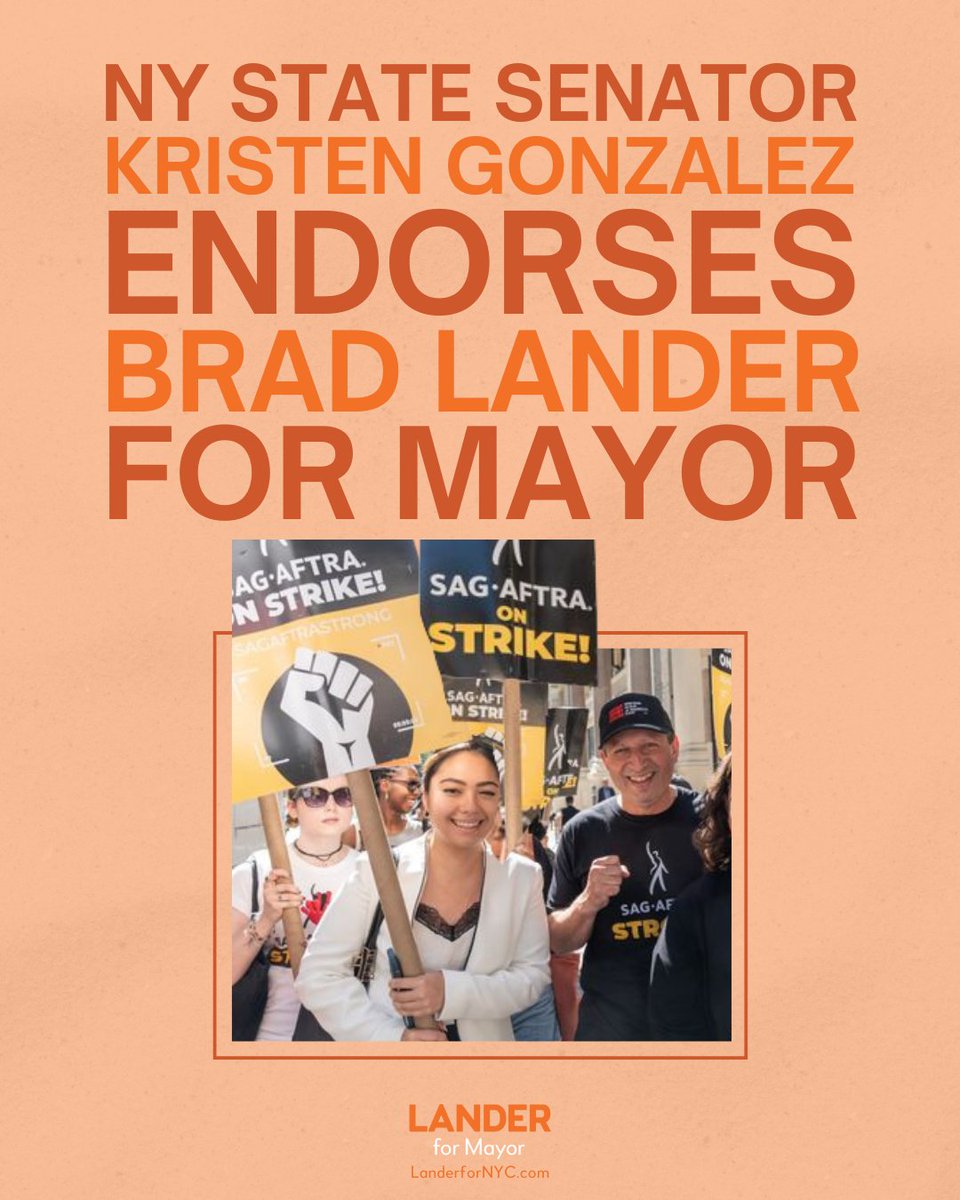 bradlander.bsky.social (@bradlander) on Twitter photo I’ve been privileged to partner with <a href="/Gonzalez4NY/">Kristen Gonzalez</a> to fight for the people who make New York work.
Honored to have her endorsement. I’ve been privileged to partner with <a href="/Gonzalez4NY/">Kristen Gonzalez</a> to fight for the people who make New York work.
Honored to have her endorsement.