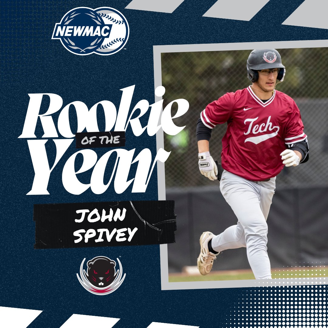 NEWMAC (@newmacsports) on Twitter photo Congrats to <a href="/MITAthletics/">MIT Athletics</a> John Spivey, who was voted the NEWMAC Baseball Rookie of the Year!
⭐ Led league play with 23 RBI
⭐ Tops in NEWMAC play with 23 runs scored
⭐ Hit .379 in NEWMAC play
#GoNEWMAC // #WhyD3 Congrats to <a href="/MITAthletics/">MIT Athletics</a> John Spivey, who was voted the NEWMAC Baseball Rookie of the Year!
⭐ Led league play with 23 RBI
⭐ Tops in NEWMAC play with 23 runs scored
⭐ Hit .379 in NEWMAC play
#GoNEWMAC // #WhyD3
