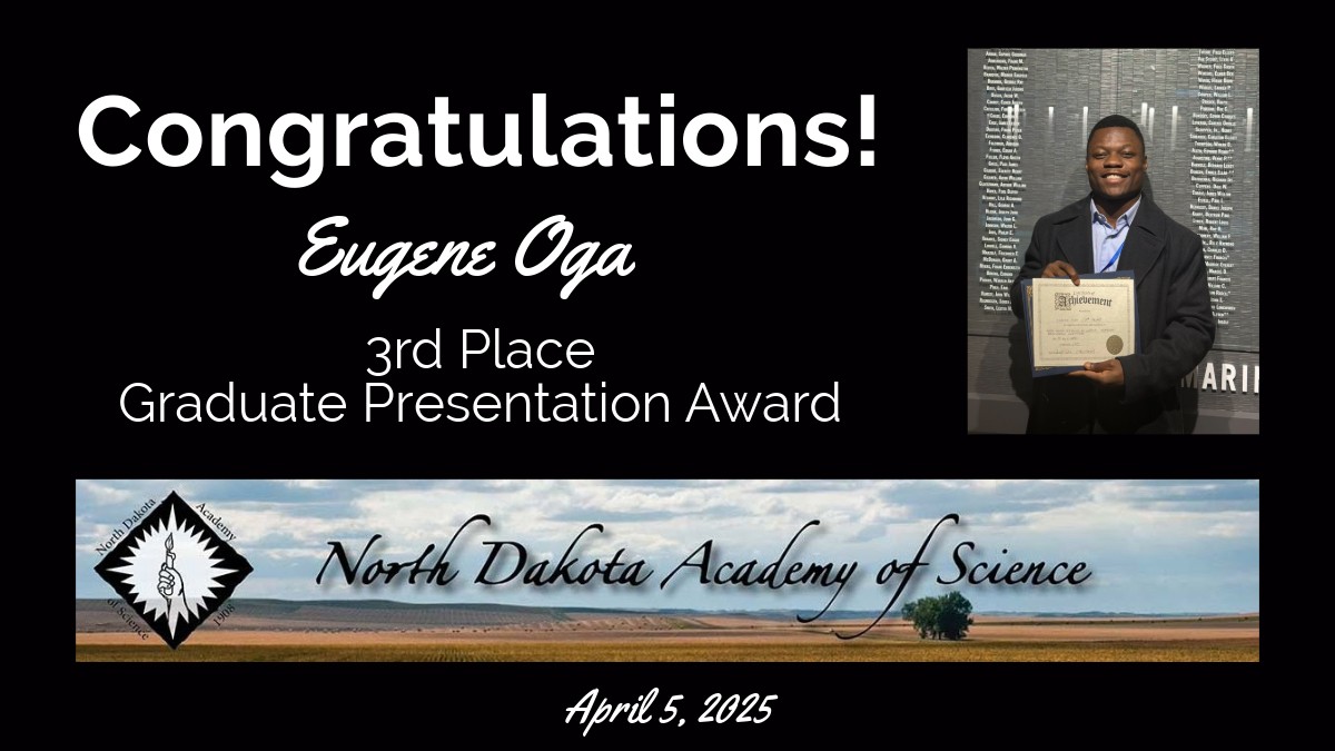 Congrats, Eugene Oga, on your Award! #UNDProud