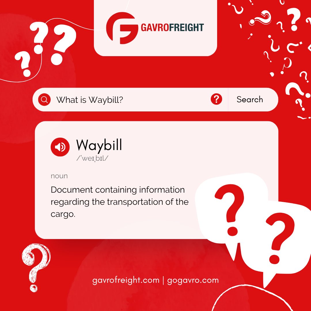 gavrofreight's tweet image. 📝 What’s a Waybill?

A waybill is your shipment’s passport — it holds all the essential info about your cargo’s journey.

Whether it’s across the border or across the city, it keeps everything on track.

#Waybill #LogisticsTerms #FreightEducation #GavroFreight #SmartShipping