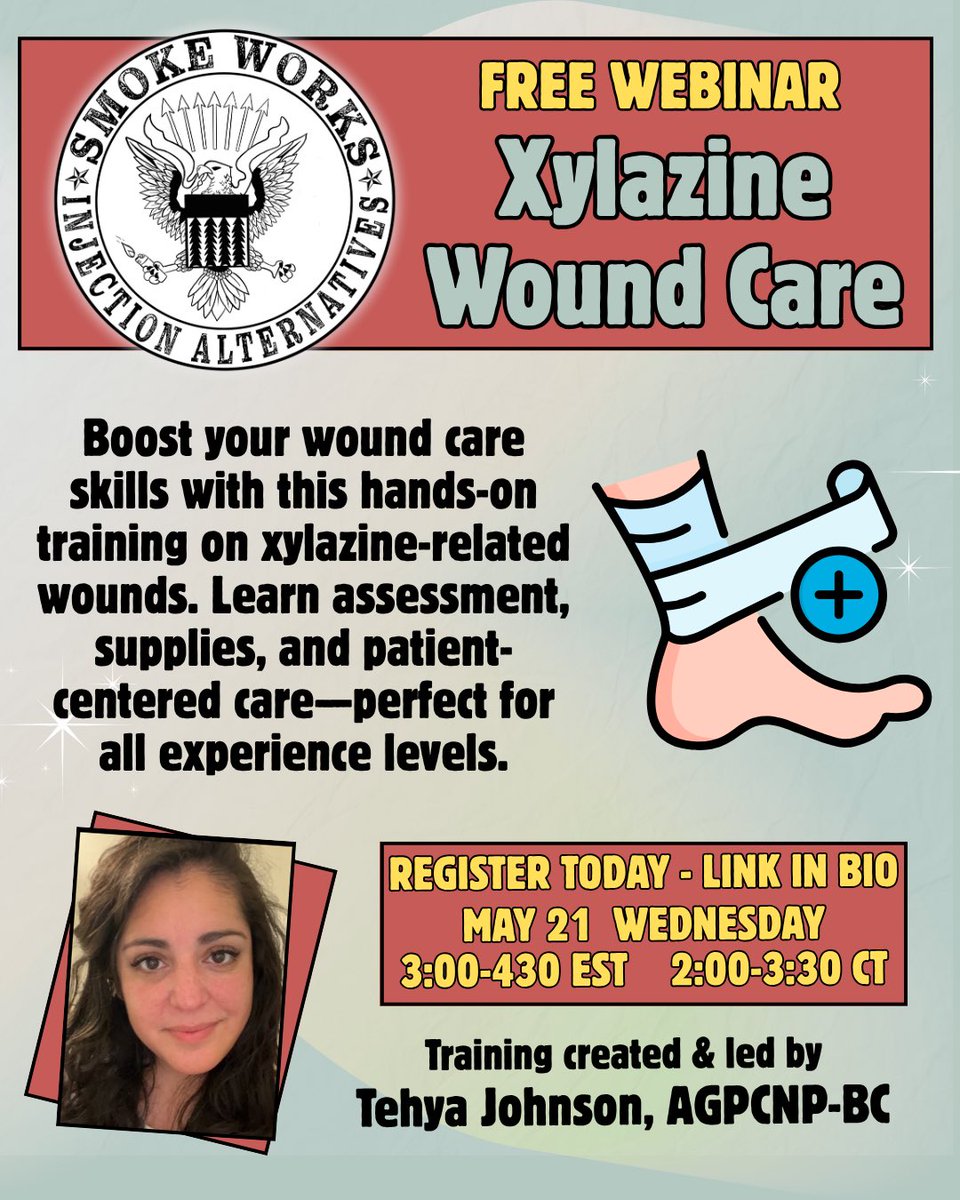 Join a FREE WEBINAR from Smoke Works: Xylazine Would Care in Harm Reduction.  tinyurl.com/5x7znmwa
