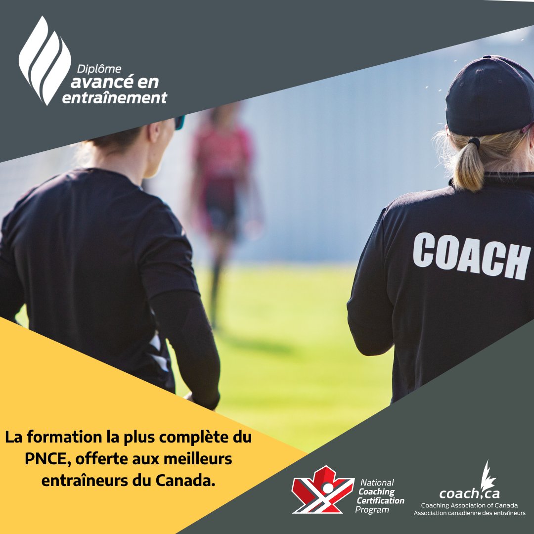 Êtes-vous inscrit au Diplôme avancé en entraînement du PNCE? Tous les modules du programme sont offerts en ligne par le Réseau des instituts du sport olympique et paralympique (RISOP). Postulez avant le 30 juin ! Pour en savoir plus coach.ca/fr/construire-…
