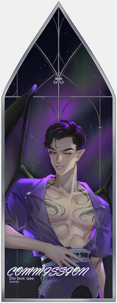 Jezuxy's tweet image. #acotar #rhysand #commission #bookart #art
I can finally show this work 💜