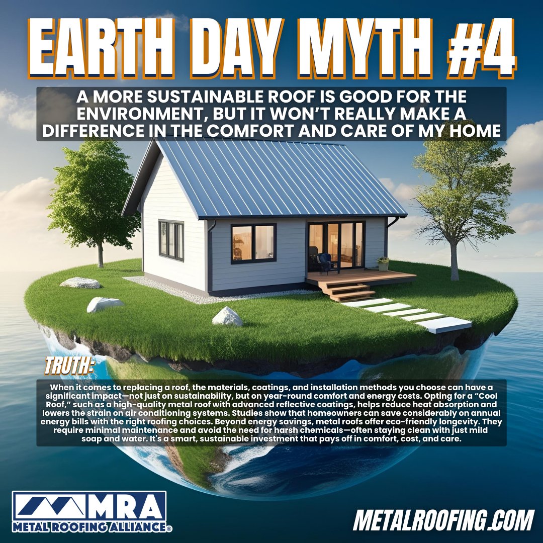 Think a sustainable roof won’t impact your comfort? Think again. 🌱💡 

A high-quality metal roof with reflective coatings—aka a Cool Roof—can lower energy bills, reduce heat absorption &amp; boost year-round comfort. Plus, it’s low-maintenance &amp; built to last. ♻️

#metalroofing