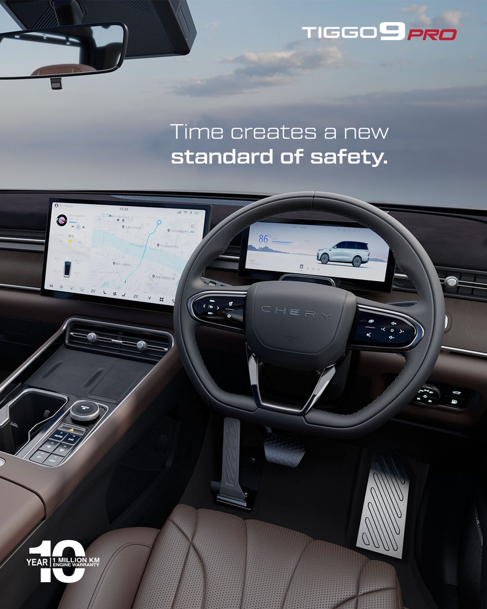 SA_Chery's tweet photo. Live for more peace of mind.
We took the time to craft one of the safest vehicle on the market and soon it will be the safest vehicle in your garage.
Stay posted for more to come.
#CherySouthAfrica #LiveForMore #CheryTIGGO9 https://t.co/vXHr0Yk1a1 https://t.co/sgNm58CTFE