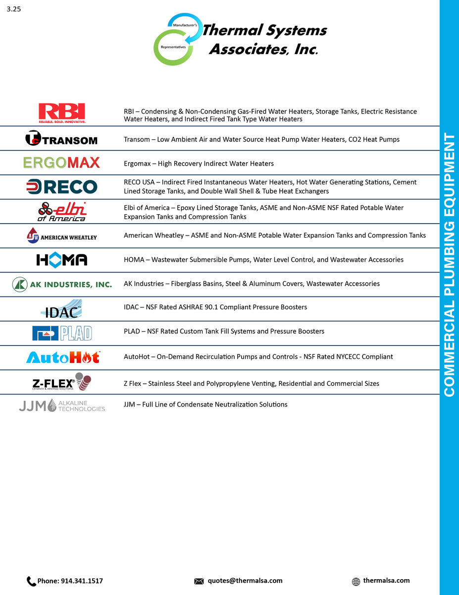 Thermal Systems Associates, Inc (@thermalsainc) on Twitter photo Exciting news! We've added new products & manufacturers to our line card, supporting Local Law 97 & Decarbonization in NY & NJ.
For quote requests, please contact quotes@thermalsa.com
#thermalsa #LL97 #hvac #electrification #decarbonization #heatpumps #vrf #waterheaters Exciting news! We've added new products & manufacturers to our line card, supporting Local Law 97 & Decarbonization in NY & NJ.
For quote requests, please contact quotes@thermalsa.com
#thermalsa #LL97 #hvac #electrification #decarbonization #heatpumps #vrf #waterheaters