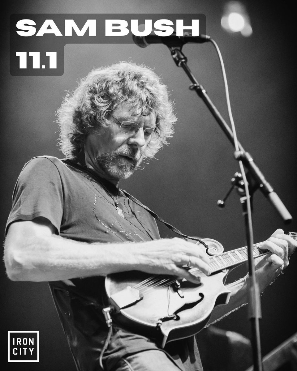 Get ready! Sam Bush is coming to Bham on Saturday 11.1! 🎻  Tickets go on sale this Friday 5.15 at 9 am.