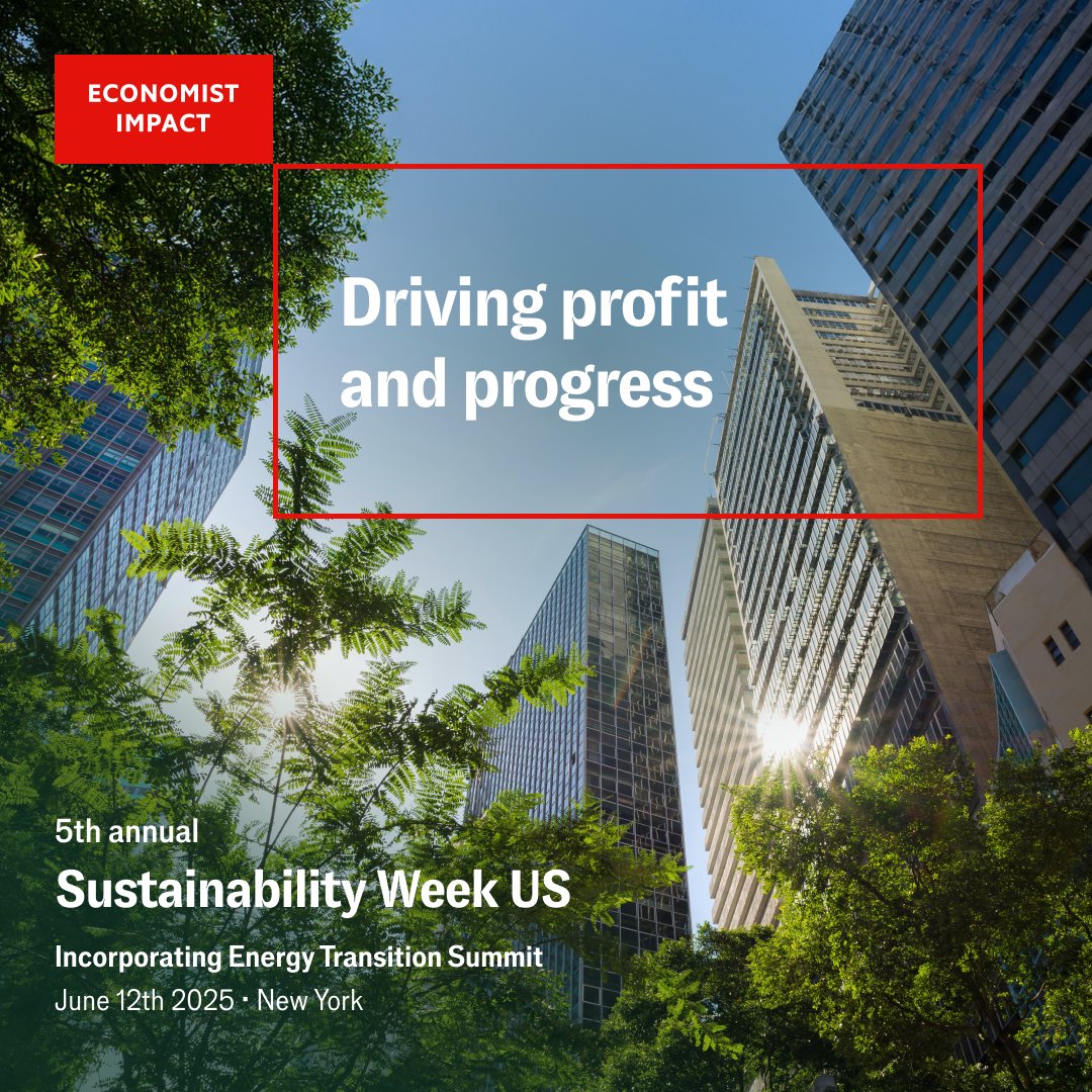 Join leading decision-makers to drive action on environmental goals and energy security at the 5th annual Sustainability Week US on June 12th 2025 in New York. Register here: econimpact.co/SY

#EconSustainability #SustainableDevelopment #EnvironmentalGoals