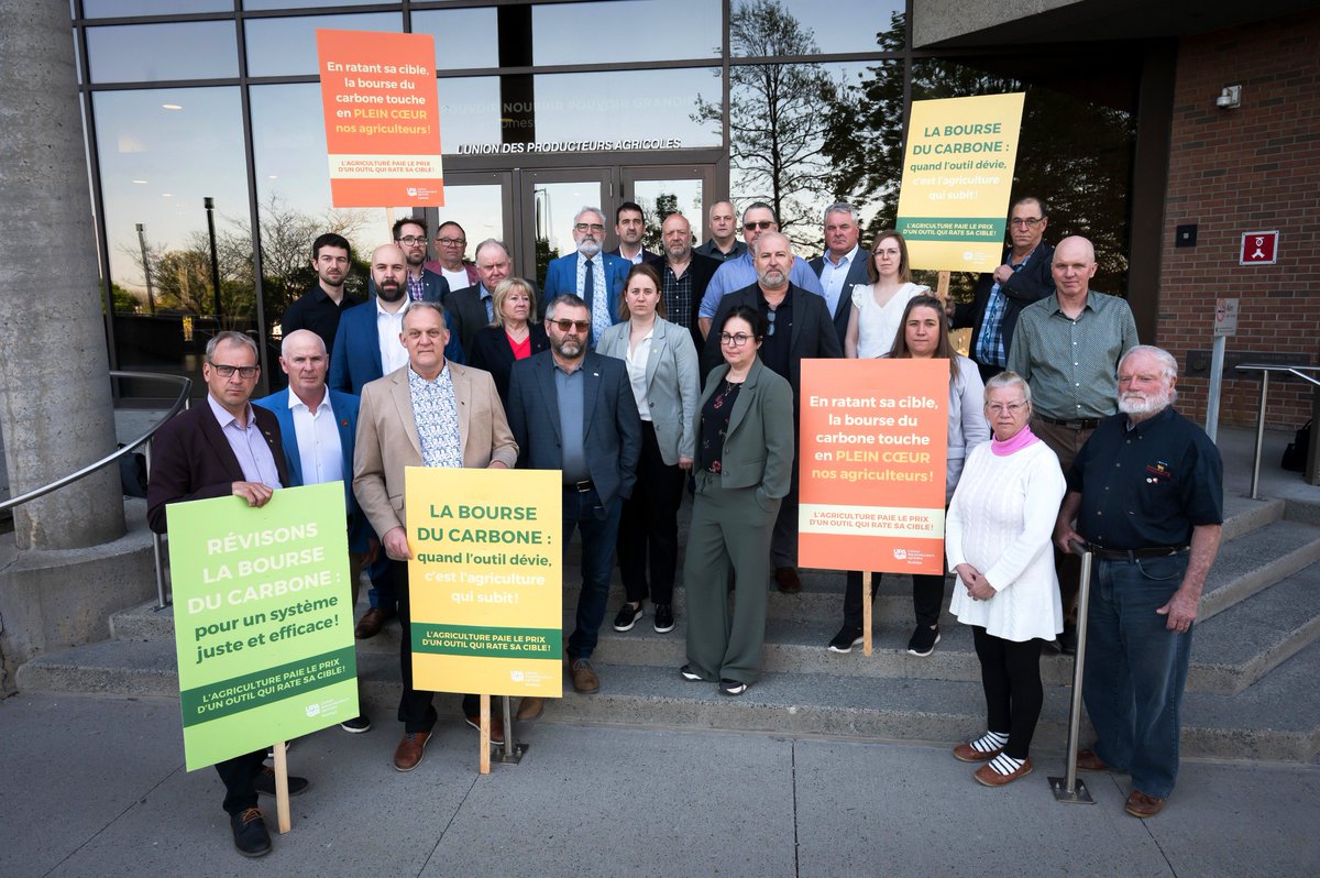 UPA (@upaqc) on Twitter photo COMMUNIQUÉ | Tarification du carbone dans le secteur agricole québécois : une atteinte considérable à la compétitivité des entreprises.
«Un rééquilibrage s’impose », Martin Caron, président général de l'UPA.
Pour lire le communiqué👉upa.ca/Tarificationdu… COMMUNIQUÉ | Tarification du carbone dans le secteur agricole québécois : une atteinte considérable à la compétitivité des entreprises.
«Un rééquilibrage s’impose », Martin Caron, président général de l'UPA.
Pour lire le communiqué👉upa.ca/Tarificationdu…