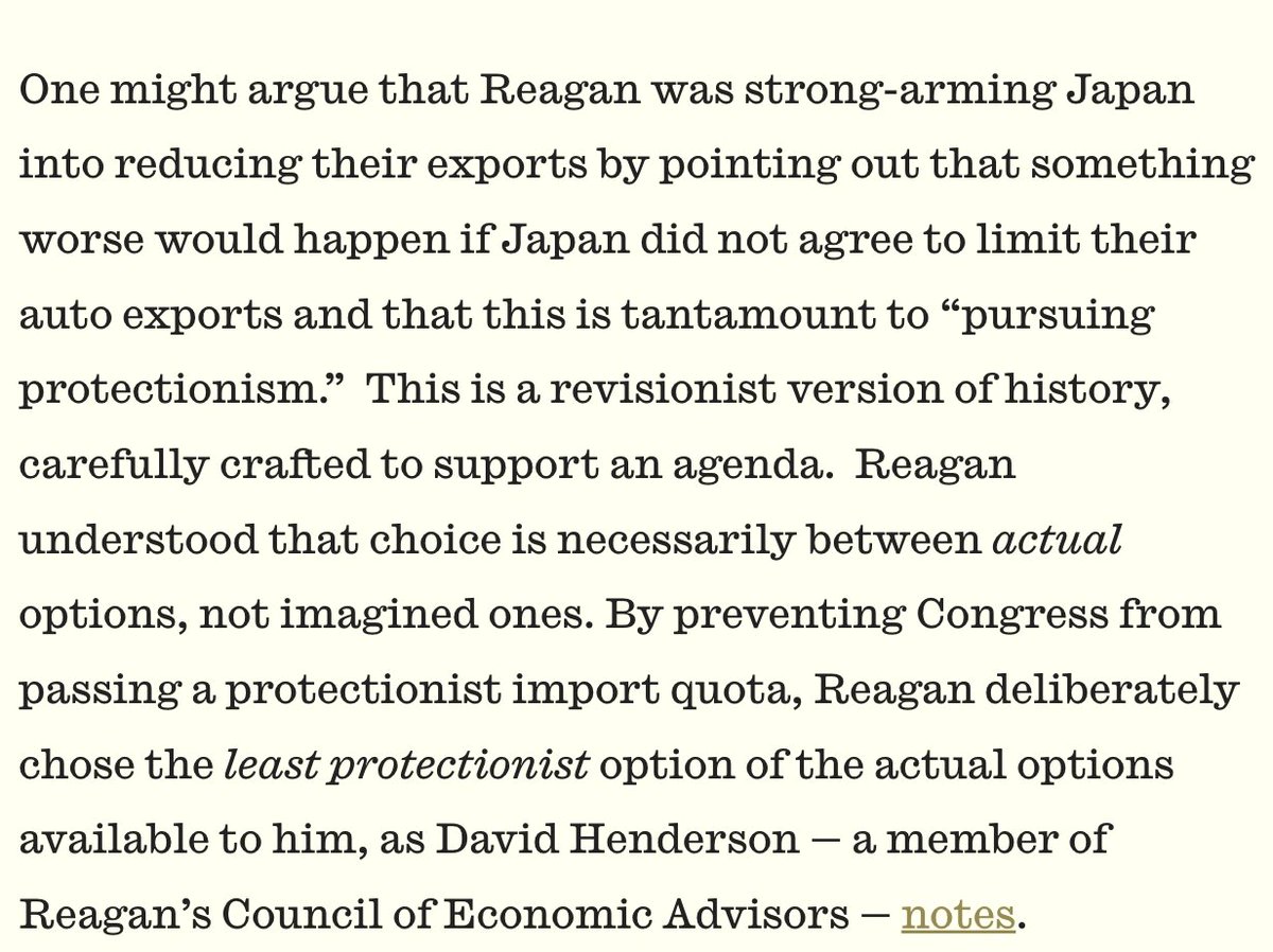 Dave Hebert (@dave_hebert) on Twitter photo Was Reagan a protectionist? Once you understand that choice is between actual options and not imagined ones, the answer is clear: absolutely not, as <a href="/MarcusWitcher/">Marcus M. Witcher</a> and I argue in today's Daily Economy with <a href="/aier/">American Institute for Economic Research</a>.
thedailyeconomy.org/article/was-re… Was Reagan a protectionist? Once you understand that choice is between actual options and not imagined ones, the answer is clear: absolutely not, as <a href="/MarcusWitcher/">Marcus M. Witcher</a> and I argue in today's Daily Economy with <a href="/aier/">American Institute for Economic Research</a>.
thedailyeconomy.org/article/was-re…