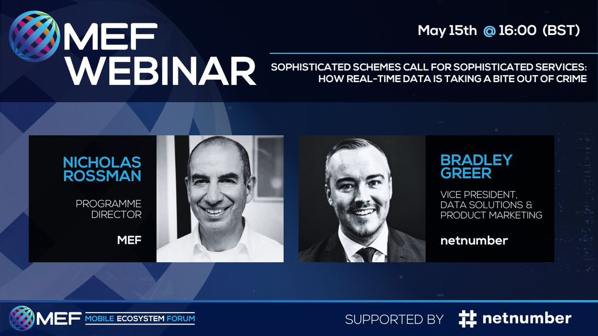 🚨 Webinar Tomorrow!
Discover how real-time phone number data is reshaping global fraud prevention.

📅 May 15 | 11 AM EST
🎙️ With netnumber's Bradley Greer + <a href="/MEF/">MEF (Mobile Ecosystem Forum)</a>'s Nicholas Rossman

👉 Register now: hubs.ly/Q03mtSlh0

#FraudPrevention #DataIntelligence