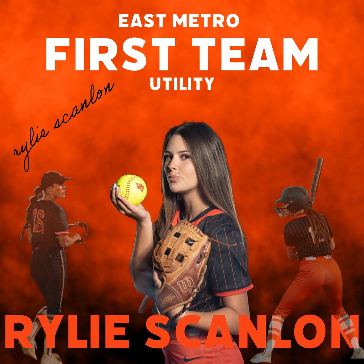 Congratulations to Rylie Scanlon for earning East Metro First Team- Utility!!!