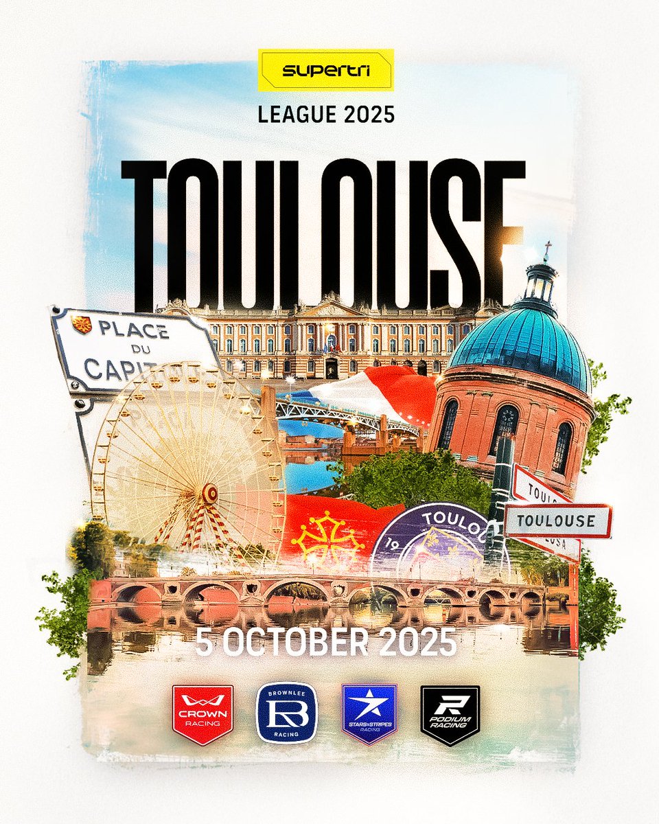 A fan and athlete favourite 🔥

Toulouse will once again host a Supertri League race in 2025, marking the city’s fourth consecutive appearance in the global series 🇫🇷

For the first time, the Toulouse event will feature a mass participation race alongside the elite competition,