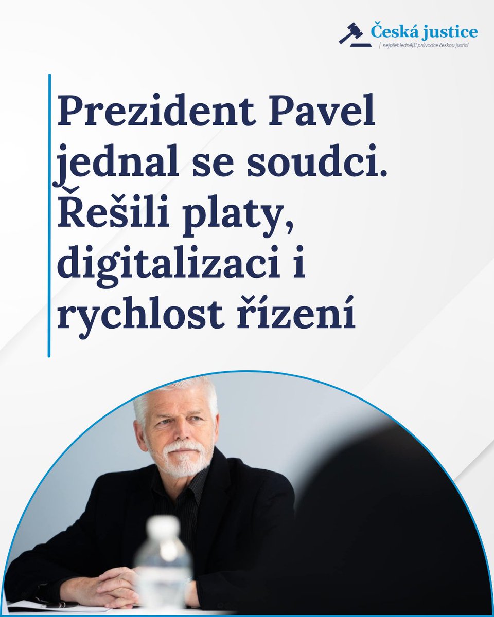Česká justice (@ceska_justice) on Twitter photo Prezident <a href="/prezidentpavel/">Petr Pavel</a> by se chtěl začít s představiteli justice scházet častěji <a href="/SoudcovskaU/">Soudcovská unie</a>: ceska-justice.cz/2025/05/prezid… Prezident <a href="/prezidentpavel/">Petr Pavel</a> by se chtěl začít s představiteli justice scházet častěji <a href="/SoudcovskaU/">Soudcovská unie</a>: ceska-justice.cz/2025/05/prezid…