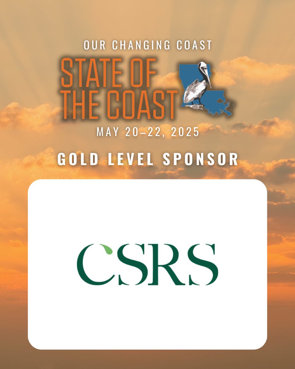 CRCL1988's tweet image. We’re proud to have CSRS as a Gold Level Sponsor of State of the Coast 2025! 🧡

Your support helps us bring together experts and community members to work toward a stronger, more resilient coast.

View all 2025 sponsors at stateofthecoast.org