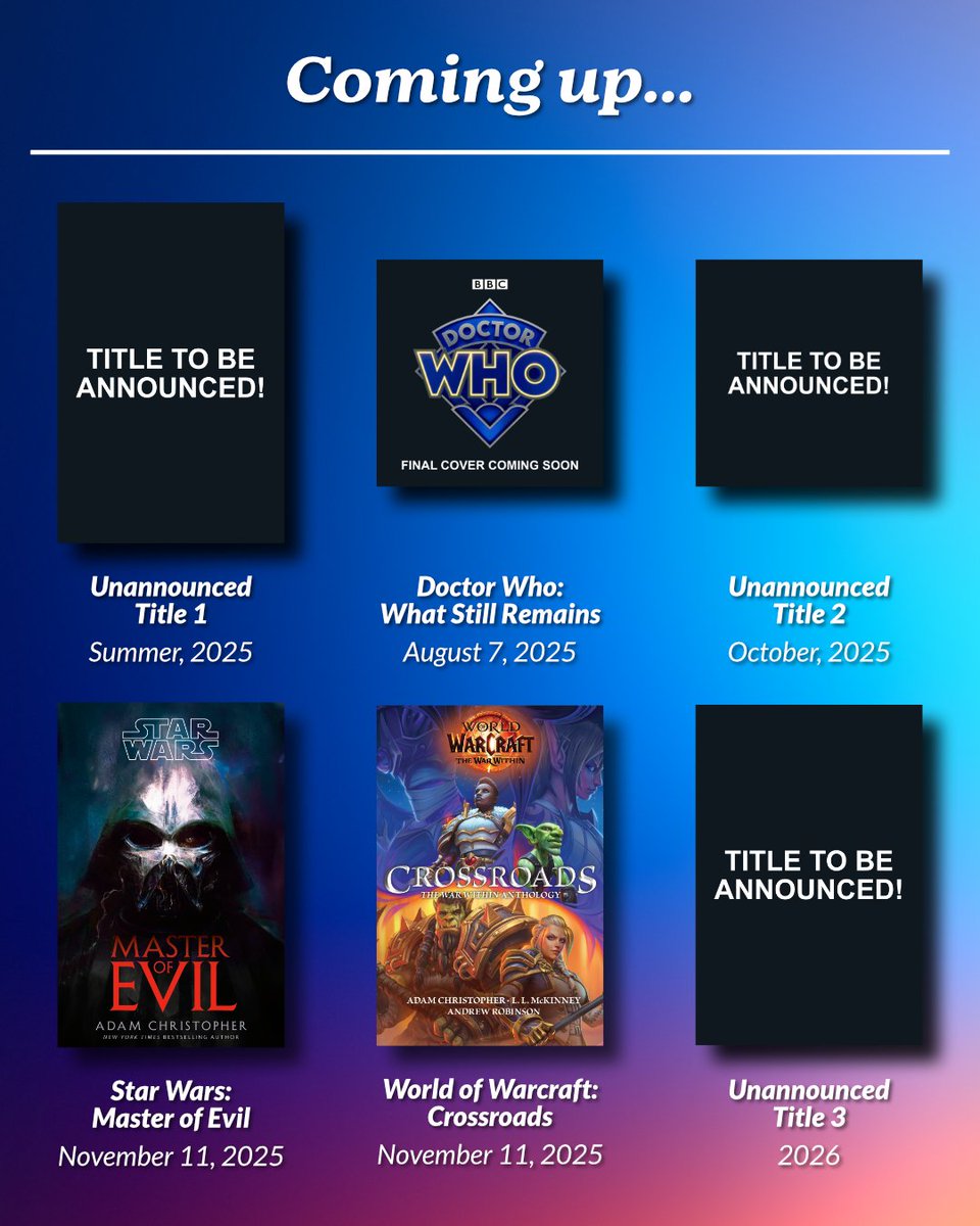All right! Time to talk about books and stories - and I've got a few things coming out this year (and next), starting in summer!

Six things on the slate… but only three revealed so far!

More news coming soon...