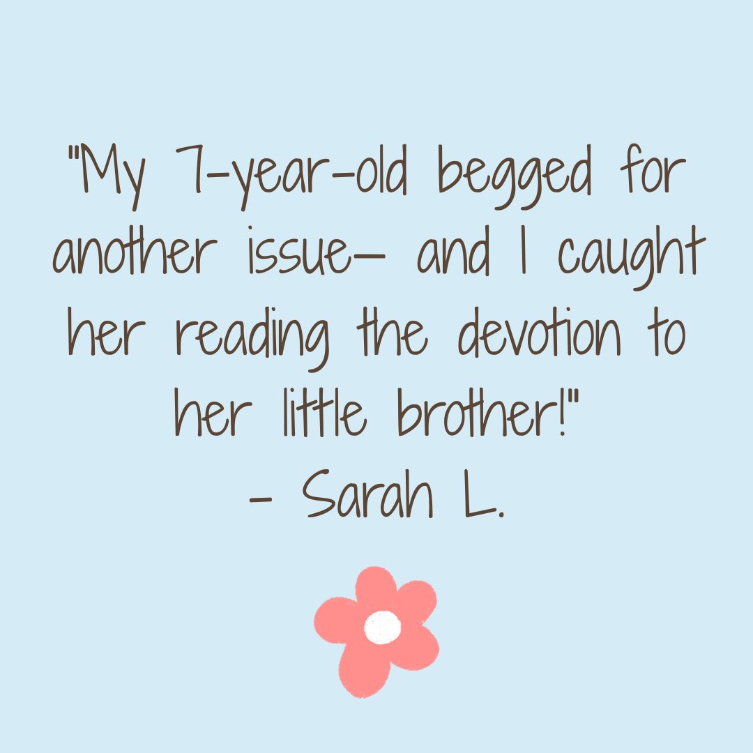 “My 7-year-old begged for another issue—and then read the devotion to her little brother.” 💗
We call that a win.
#SproutsTestimonial #FaithInAction