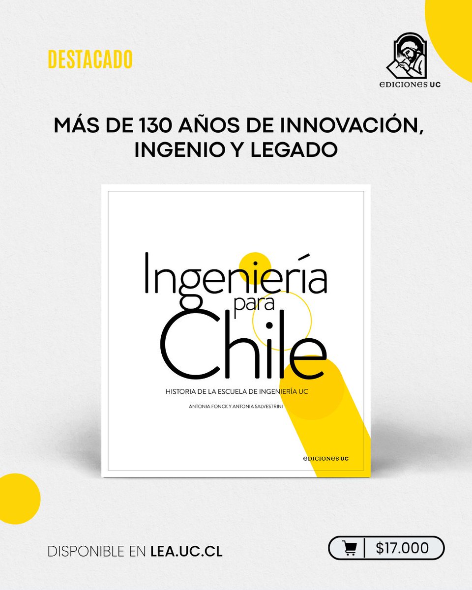 Universidad Católica (@ucatolica) on Twitter photo 📚 Descubre más momentos claves de esta institución en el libro "Ingeniería para Chile" de <a href="/edicionesuc/">Ediciones UC</a> disponible en _LEA.UC.CL👷♀️👷♂️ ¡Feliz día a quienes diseñan el futuro con conocimiento y compromiso!
#IngenieríaUC #DíaDeLaIngeniería #EdicionesUC 📚 Descubre más momentos claves de esta institución en el libro "Ingeniería para Chile" de <a href="/edicionesuc/">Ediciones UC</a> disponible en _LEA.UC.CL👷♀️👷♂️ ¡Feliz día a quienes diseñan el futuro con conocimiento y compromiso!
#IngenieríaUC #DíaDeLaIngeniería #EdicionesUC