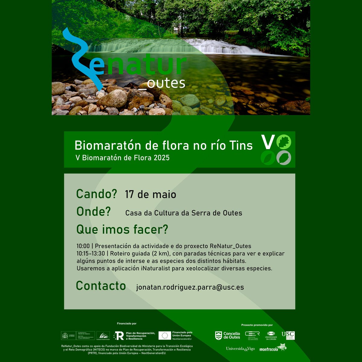 Jonatan Rodríguez (@jrodriguezparra) on Twitter photo 🌸 Una vez más, Outes se suma al <a href="/biomaraton/">Biomaratón de Flora Española</a> de Flora Española. En este #VBiomaratón descubriremos la flora del río Tins y algunas de las acciones de restauración que se están llevando en el proyecto Renatur_Outes renatur.outes.gal 🌸 Una vez más, Outes se suma al <a href="/biomaraton/">Biomaratón de Flora Española</a> de Flora Española. En este #VBiomaratón descubriremos la flora del río Tins y algunas de las acciones de restauración que se están llevando en el proyecto Renatur_Outes renatur.outes.gal