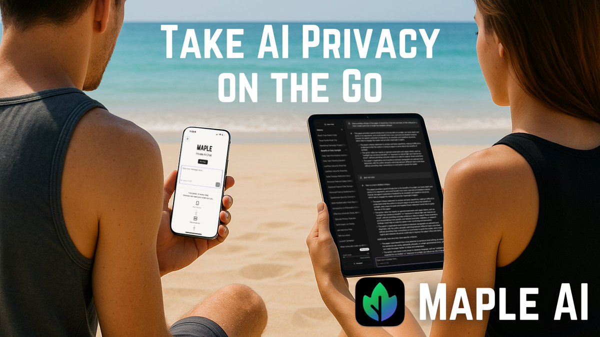 🚀 Big news: Maple AI, the world's most private AI assistant, is now available on iPhone and iPad! 📱

Apple users around the globe can now access Maple's secure, end-to-end encrypted AI productivity on the go. 🧵
