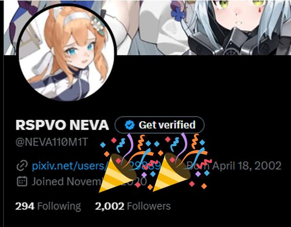 NEVA110M1T's tweet image. 2K followers achieved! Thank you for your support🥰🥰🥰