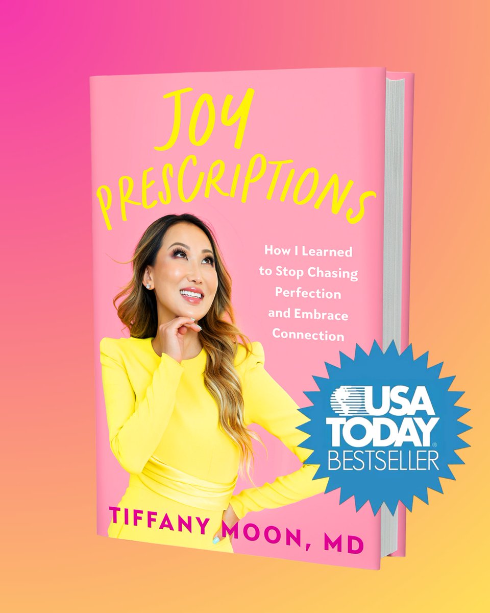 legacylitbooks's tweet image. ✨JOY PRESCRIPTIONS by @TiffanyMoonMD is a USA Today Bestseller!✨

&quot;A testament to [Moon&apos;s] mission of helping others overcome perfectionism and find lasting joy through gratitude, self-compassion, and connection.&quot; 
— @GLAMOUR_sa
