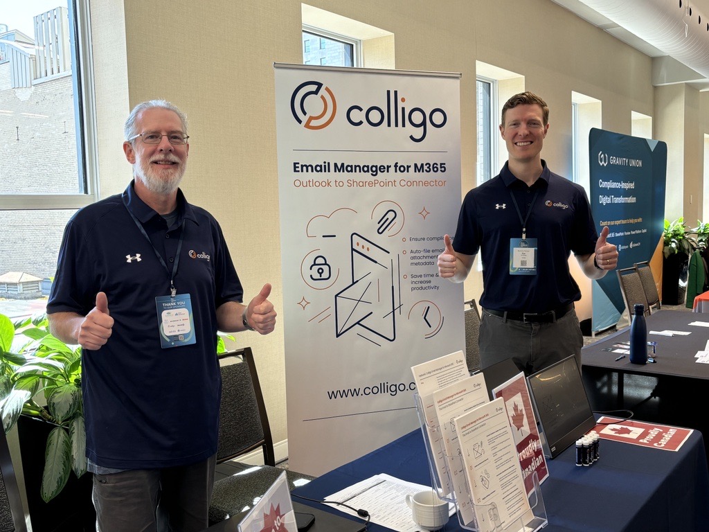 Colligo (@colligo) on Twitter photo 📸 Day 2 at the <a href="/ARMACanada/">ARMA Canada</a> Information Conference and we're just getting started! #ACIC2025
It’s been fantastic connecting with so many information professionals here in Montréal. 👋 Swing by the Colligo table today to meet our amazing team (pictured below!) 📸 Day 2 at the <a href="/ARMACanada/">ARMA Canada</a> Information Conference and we're just getting started! #ACIC2025
It’s been fantastic connecting with so many information professionals here in Montréal. 👋 Swing by the Colligo table today to meet our amazing team (pictured below!)