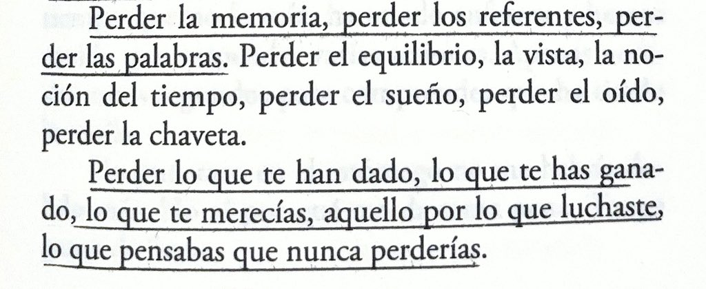 envejecer es aprender a perder