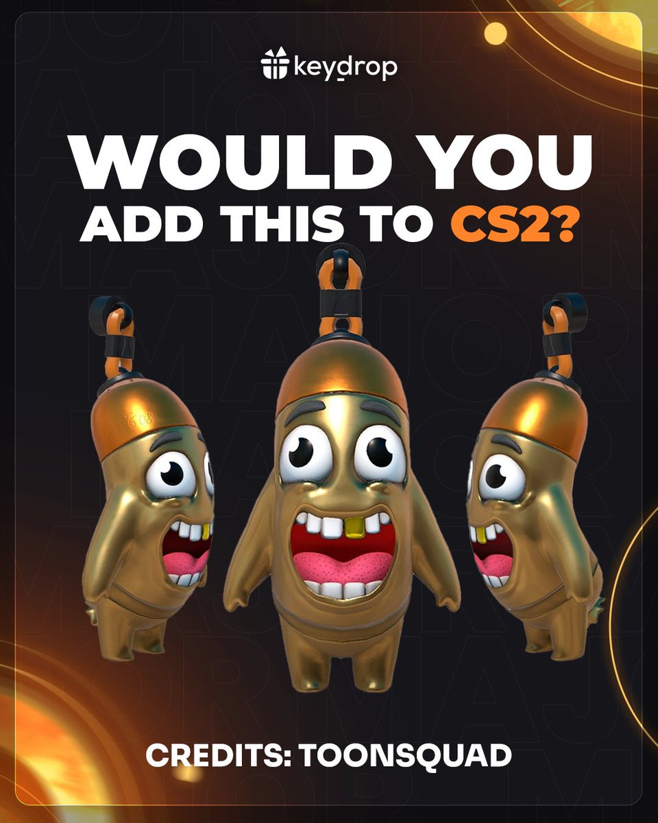 keydropcom's tweet photo. 🤪 THE CRAZY GUY.

Would you rock this charm in CS2 or nah? 💬

——🎁——
Get FREE $0.50 and +20% Deposit Bonus! 💰Plus, 2 FREE Cases &amp; Join $3500+ GIVEAWAY! 👉 https://t.co/zAUhDqVaXp https://t.co/TUsogwKyiI