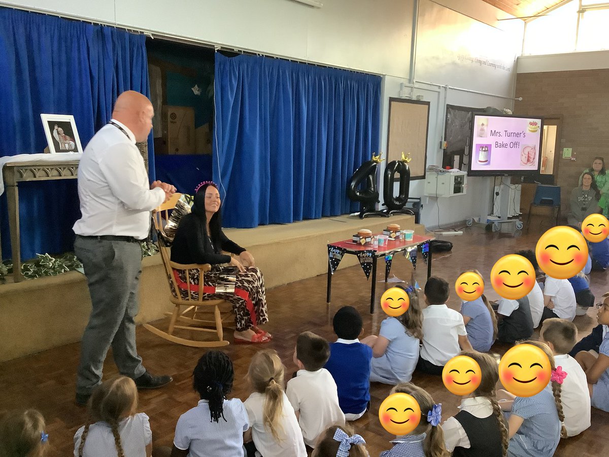 A special assembly today for our fabulous Mrs Turner 🎈As a school we celebrated her in the best way possible: singing, cake decorating and a lot of love! Happy 40th Birthday to our star teacher 😊