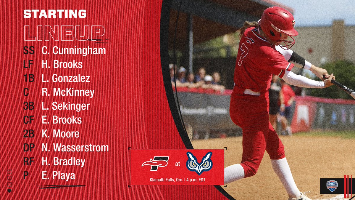 For a spot in the <a href="/NAIA/">NAIA</a> Opening Round title game!

Here is the starting lineup for the Fire as they battle the host!

#FuelTheFire🔥 #BattleForTheRedBanner #NAIABaseball #TheRightWaytoPlay <a href="/NAIASB_/">NAIA SB</a>