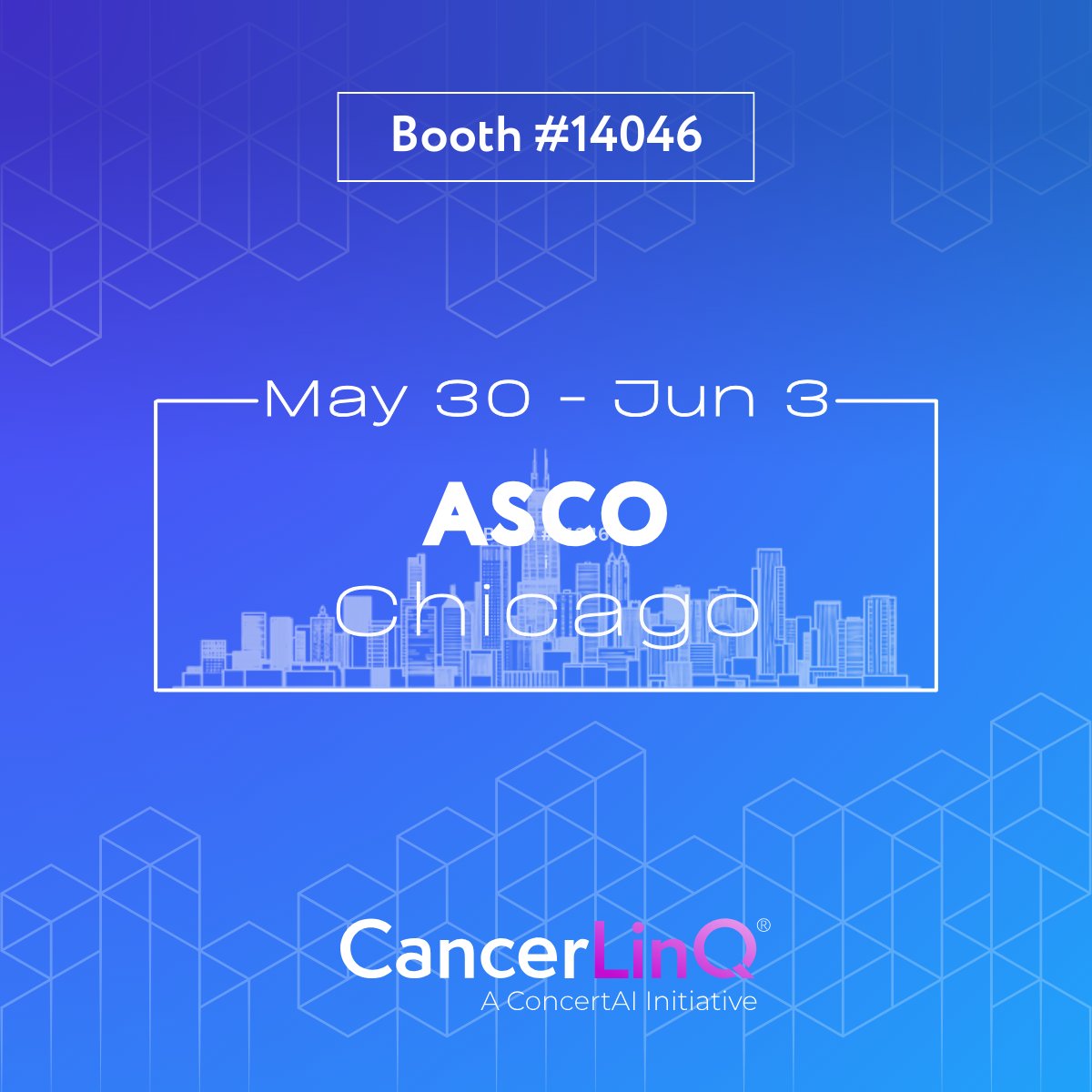 CancerLinQOrg's tweet image. Can you believe the 2025 ASCO Annual Meeting is just a couple of weeks away? Join us at the ConcertAI booth #14046 to discover how CancerLinQ can streamline QOPI/ASCO Certification, enhance quality of care, identify novel targeted therapies for patients, and uncover insights…