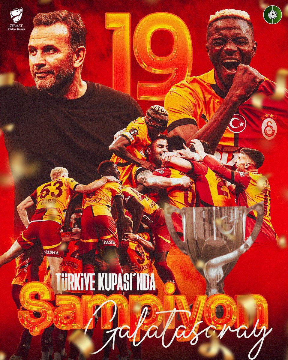 ŞAMPİYON GALATASARAY 
19. KUPA
HAFTA SONU 5. YILDIZ İÇİN RAMSPARK'TAYIZ İNŞALLAH