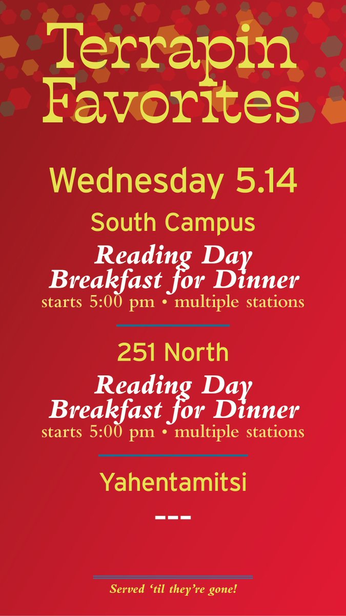 Maryland Dining (@umddining) on Twitter photo 