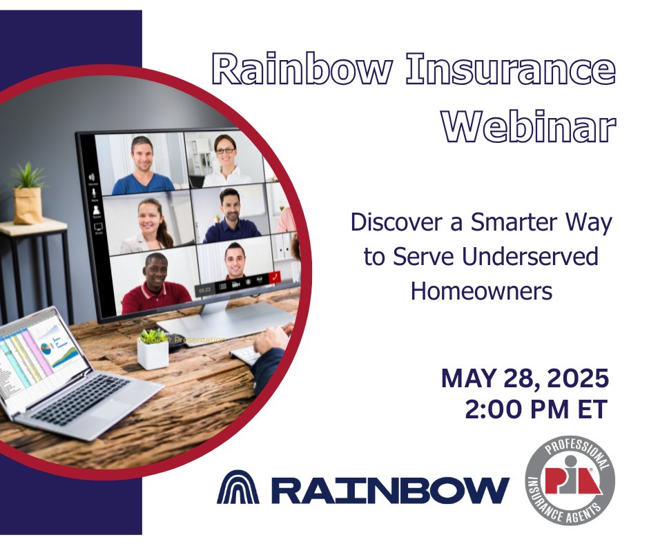 PIA_Michigan's tweet image. How is Rainbow simplifying small business insurance for agents? Join us May 28 at 2:00 PM ET to find out.

Register today: pianational.org/detail-pages/e…

#PIAWebinar #RainbowInsurance #SmallBusinessInsurance #IndependentAgents