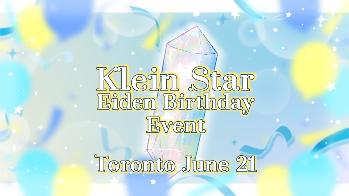 yuuz_ai's tweet photo. \🎂 [Klein Star: Toronto] is coming soon🎂/
⏰ Availability: Sat June 21, 2025 12:00 - 16:00
🧭Tiger Sugar - 439 Yonge St

Join us in celebrating the Grand Sorcerer's Birthday and the #NUCarnival community in Toronto!
Interested? Fill out our pre-reg form!
https://t.co/3lEPi5bQLM https://t.co/164ROPT8x2