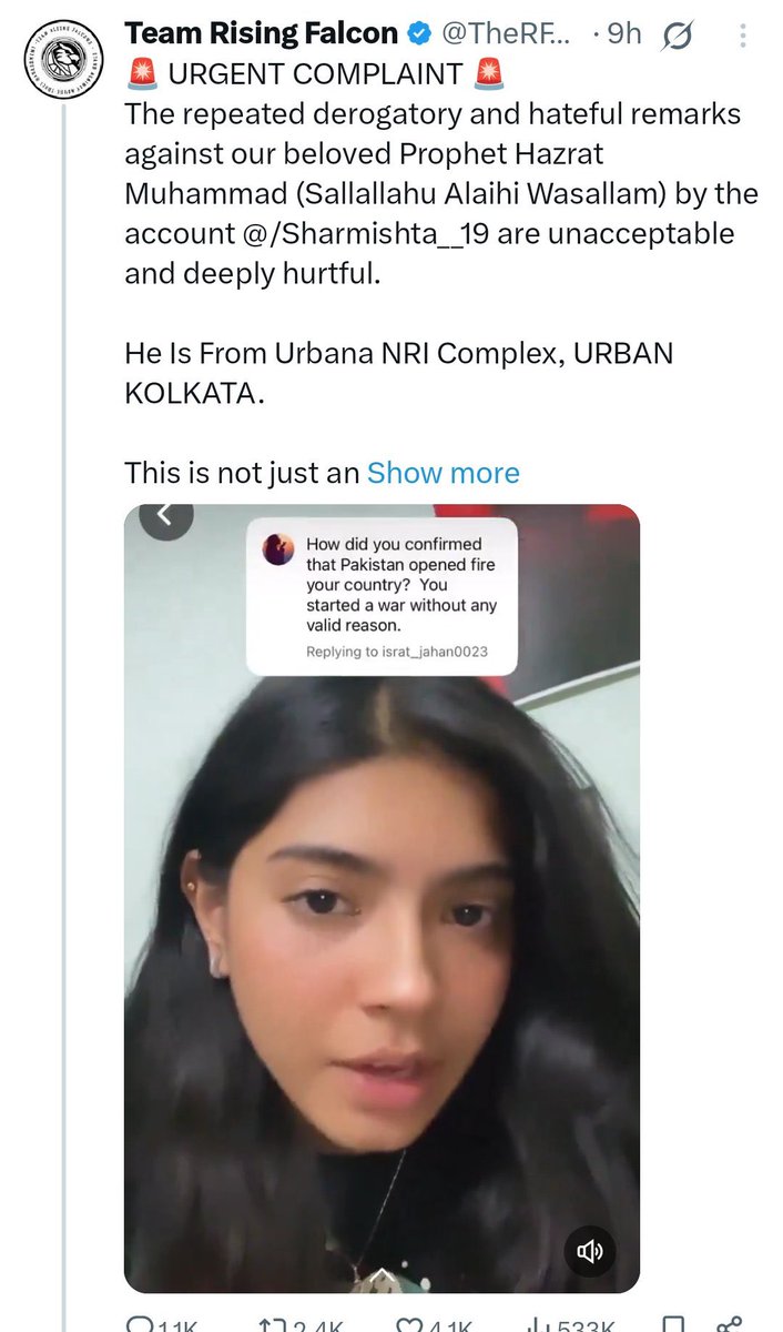Hinduism_sci's tweet image. ⚠️⚠️ URGENT ⚠️⚠️

She was destroying Pakistanis and anti-nationals with facts and fire.

Triggered by her fearless voice, some jahils have leaked her name, address, and college details.

@Dev_Fadnavis Ji  @mieknathshinde Ji , please ensure her protection.

Share Max 🚨🚨🚨
