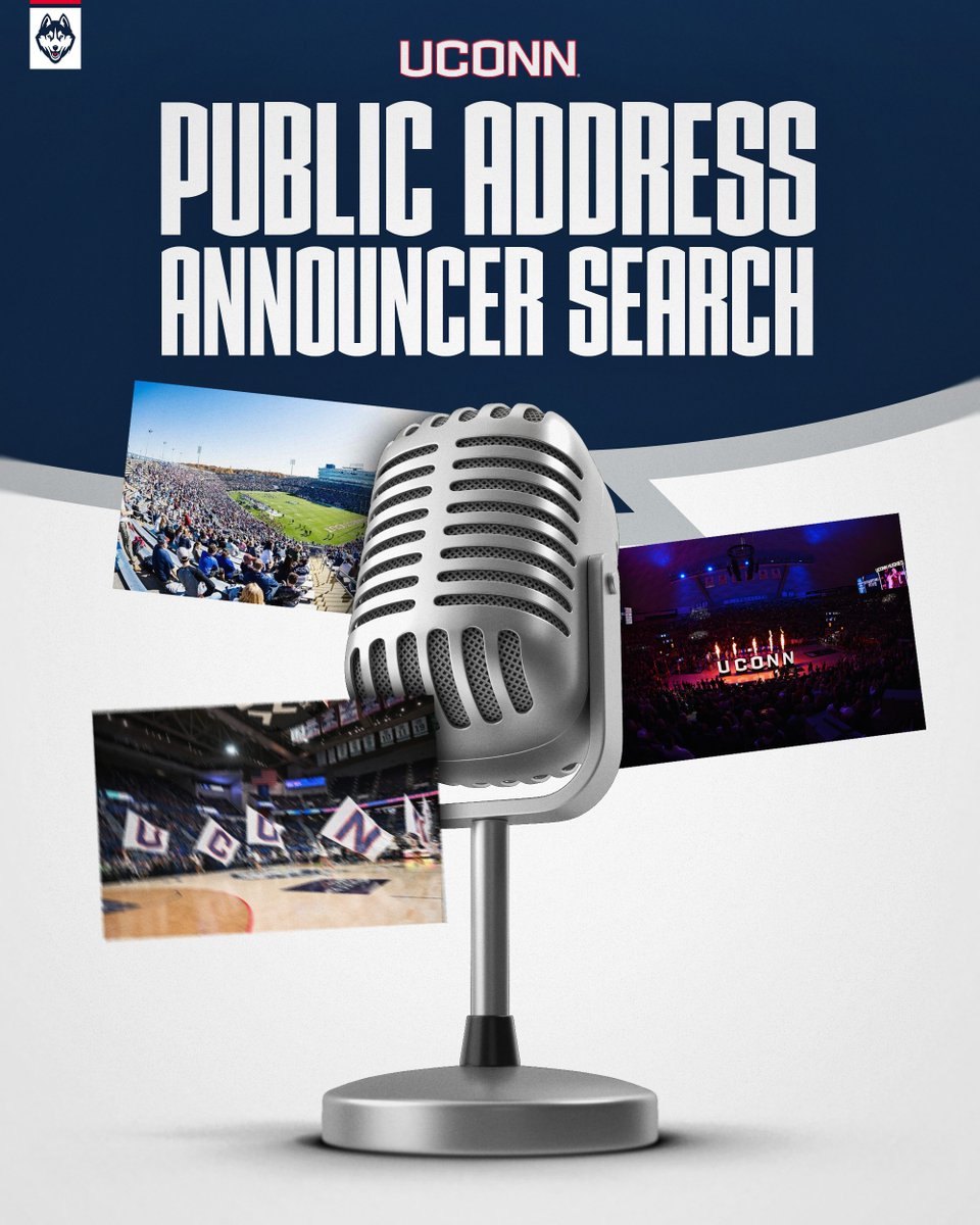 🎙️ We’re Searching for the Next Voice of UConn! 🎙️

UConn Athletics is looking for a dynamic Public Address Announcer to bring the energy and excitement to Football, Basketball, and other Husky sports!

If you’ve got the voice, the presence, and the passion to lead the crowd and