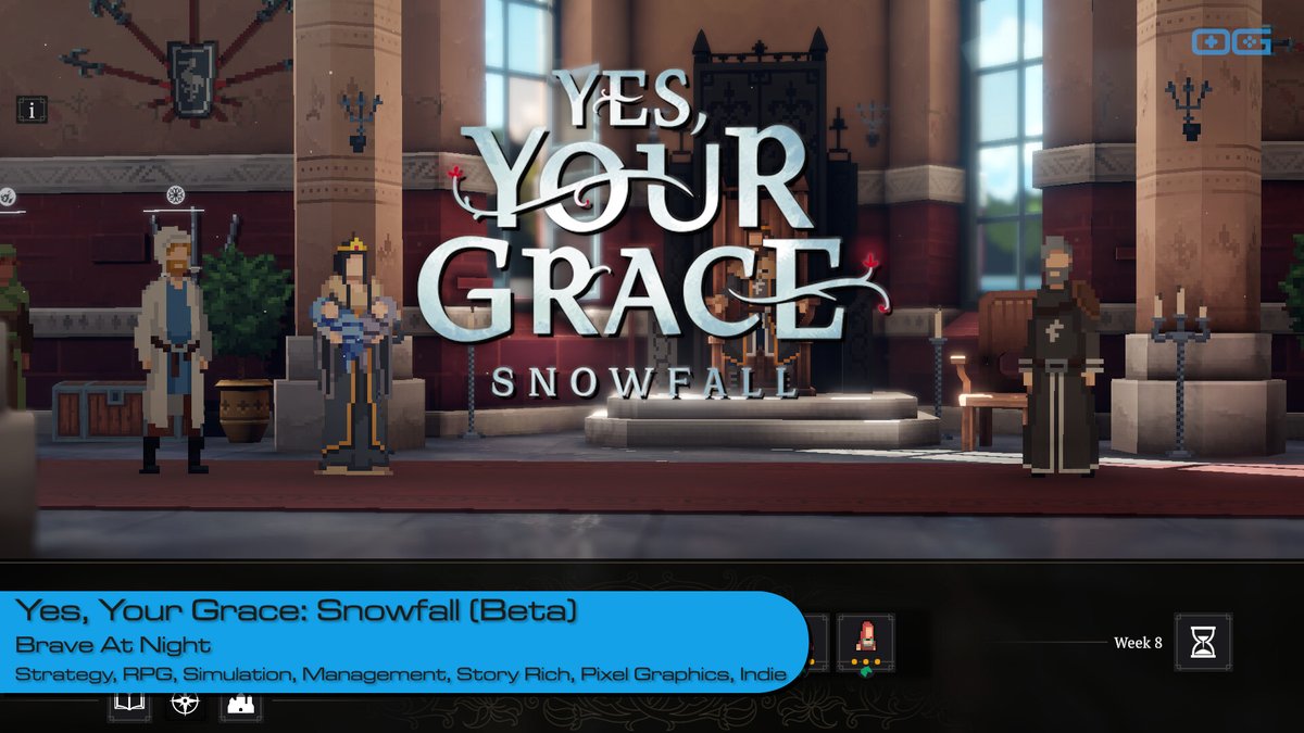 OverageGmngCom's tweet photo. OG plays Yes, Your Grace: Snowfall (Beta)!
https://t.co/YoEc8fnJRM
Like & Sub!
@BraveAtNight
#YesYourGraceSnowfall #strategy #management #storyrich #pixelart #IndieGameTrends #IndieWatch #IndieDev #GameDev #IndieGameDev #IndieGame #IndieGames #Gameplay #letsplay #gaming https://t.co/PvOwcGqGoT