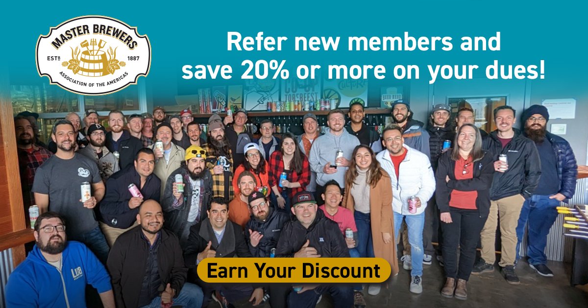 Get rewarded for helping us grow our brewing community. Refer a friend or colleague, and you will both enjoy exclusive benefits together. Talk about a win-win for everyone!  
 
View details and start referring today: bit.ly/3LBa2ow 
 
#ReferralProgram #MemberBenefits