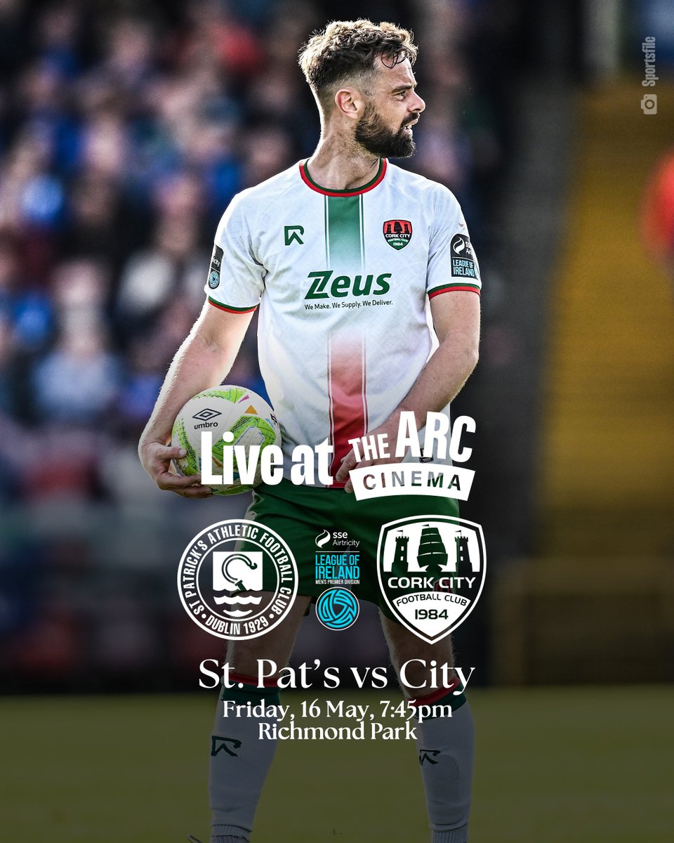 Cork City FC (@corkcityfc) on Twitter photo Back on the big screen on Friday, as <a href="/arccinemacork/">The Arc Cinema</a> are showing our game from Richmond Park! ๐ฟ
Tickets โก๏ธ gatecork.admit-one.eu/seats/200049/
#CCFC84 ๐๏ธ Back on the big screen on Friday, as <a href="/arccinemacork/">The Arc Cinema</a> are showing our game from Richmond Park! ๐ฟ
Tickets โก๏ธ gatecork.admit-one.eu/seats/200049/
#CCFC84 ๐๏ธ