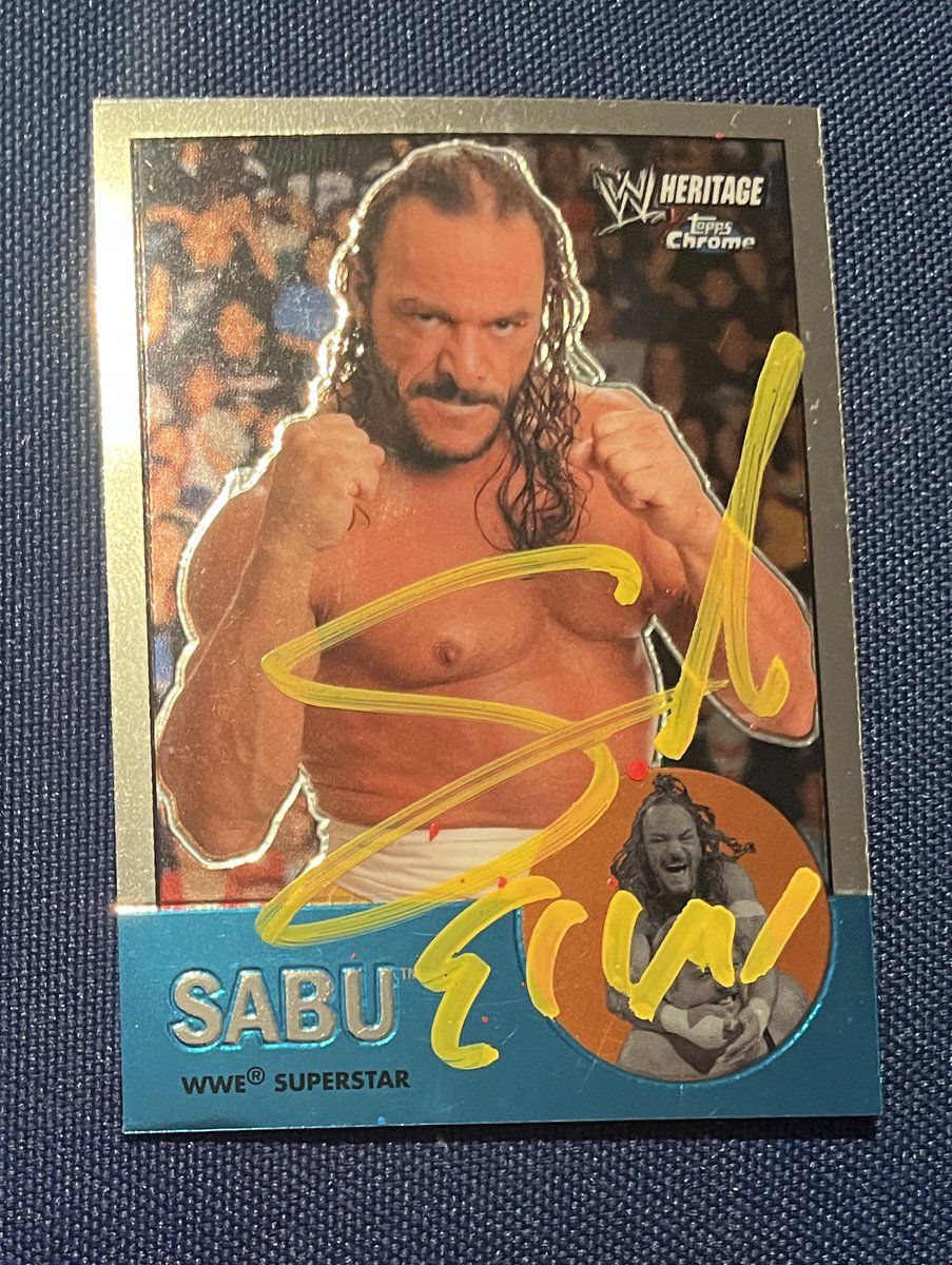 Tweet_Wrestling's tweet image. It’s #wrestlingcardwednesday and this weeks pick is of course

Sabu

From the 2007 #WWE Heritage set.
This card was signed at @WrestlingGuyPHX store with the help of @WrestlingTradi2 

This week has been a very tough week #RIPSabu