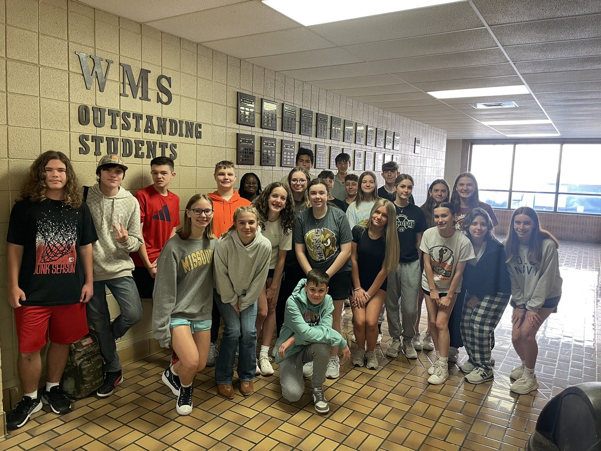 8th-grade WMS Outstanding Students 2025